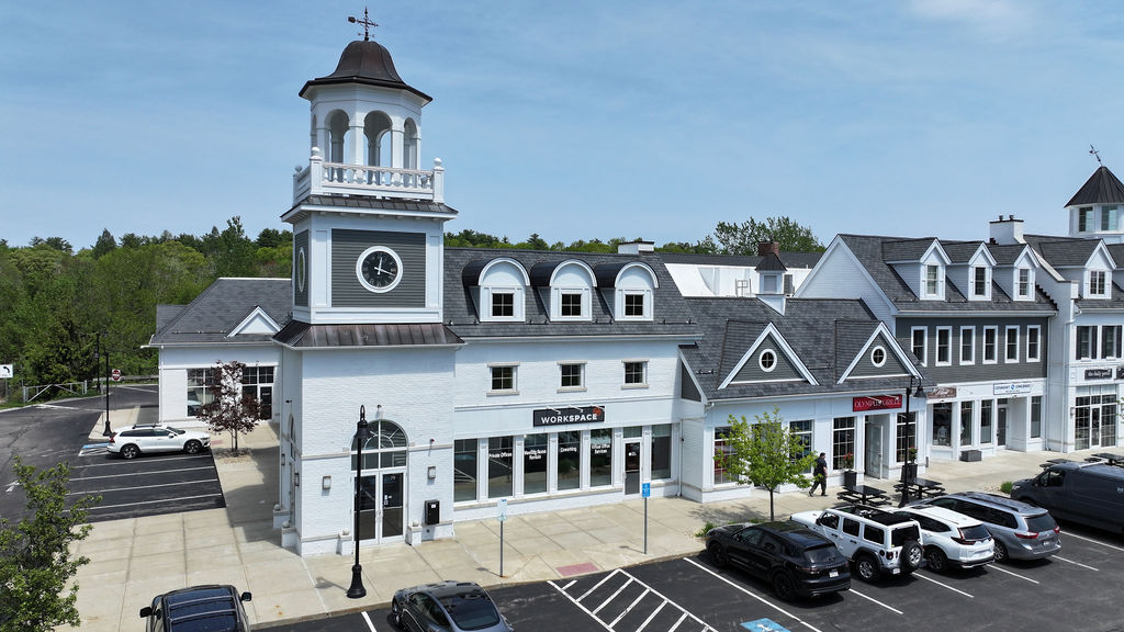 Aerial view of Workspace Cohasset at 132 Chief Justice Cushing Highway