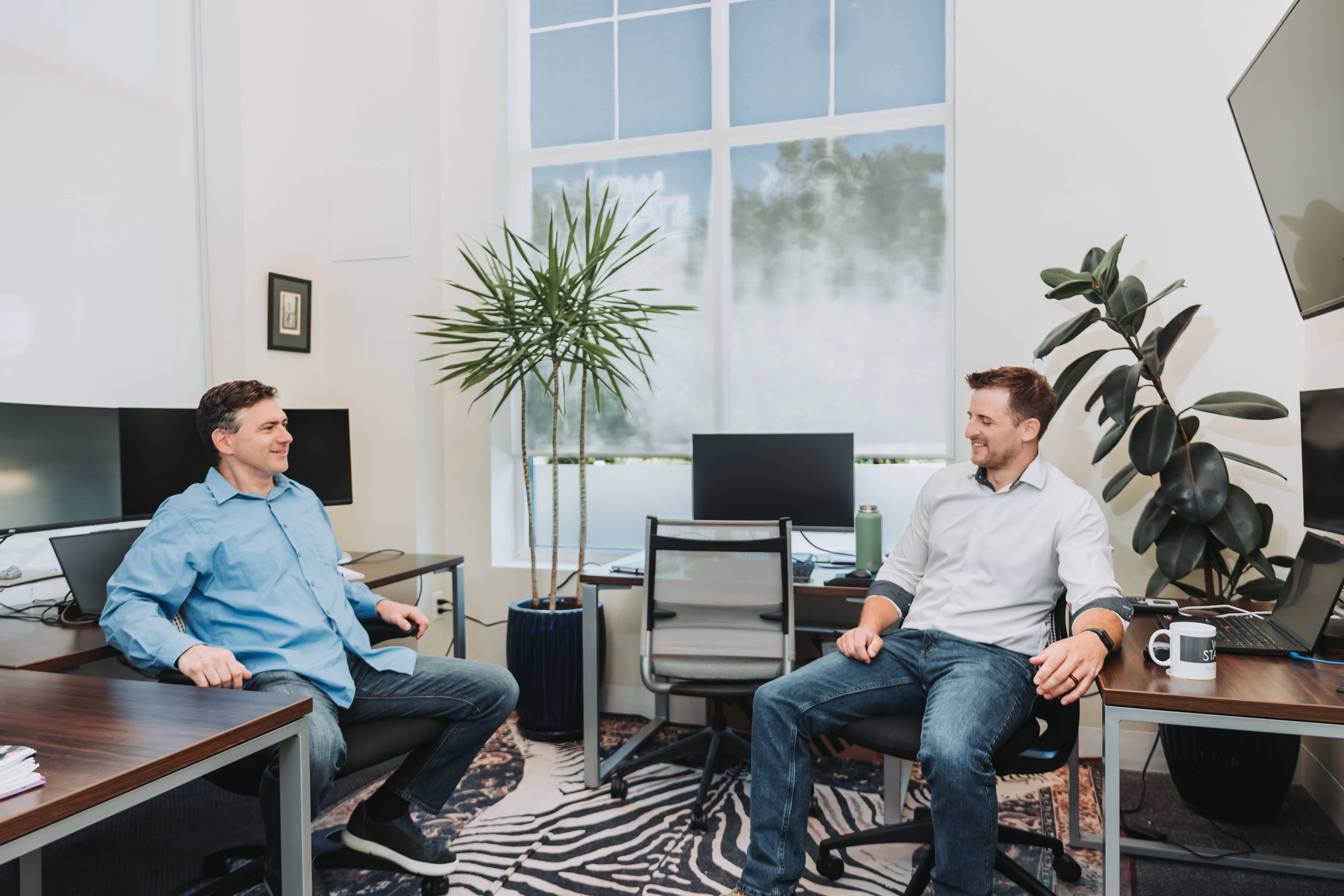 The renovated interior at Workspace Cohasset