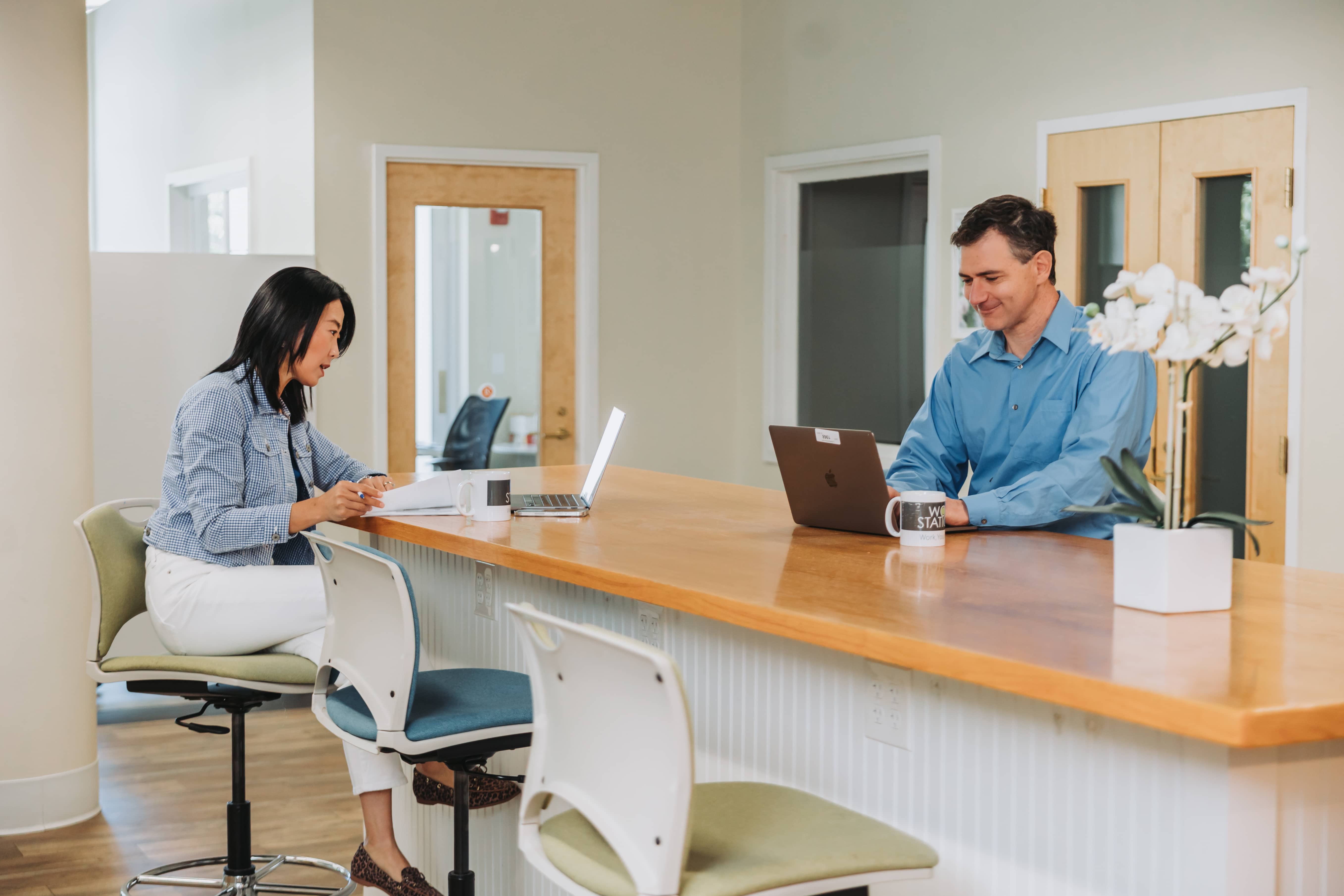 The Cohasset reception area