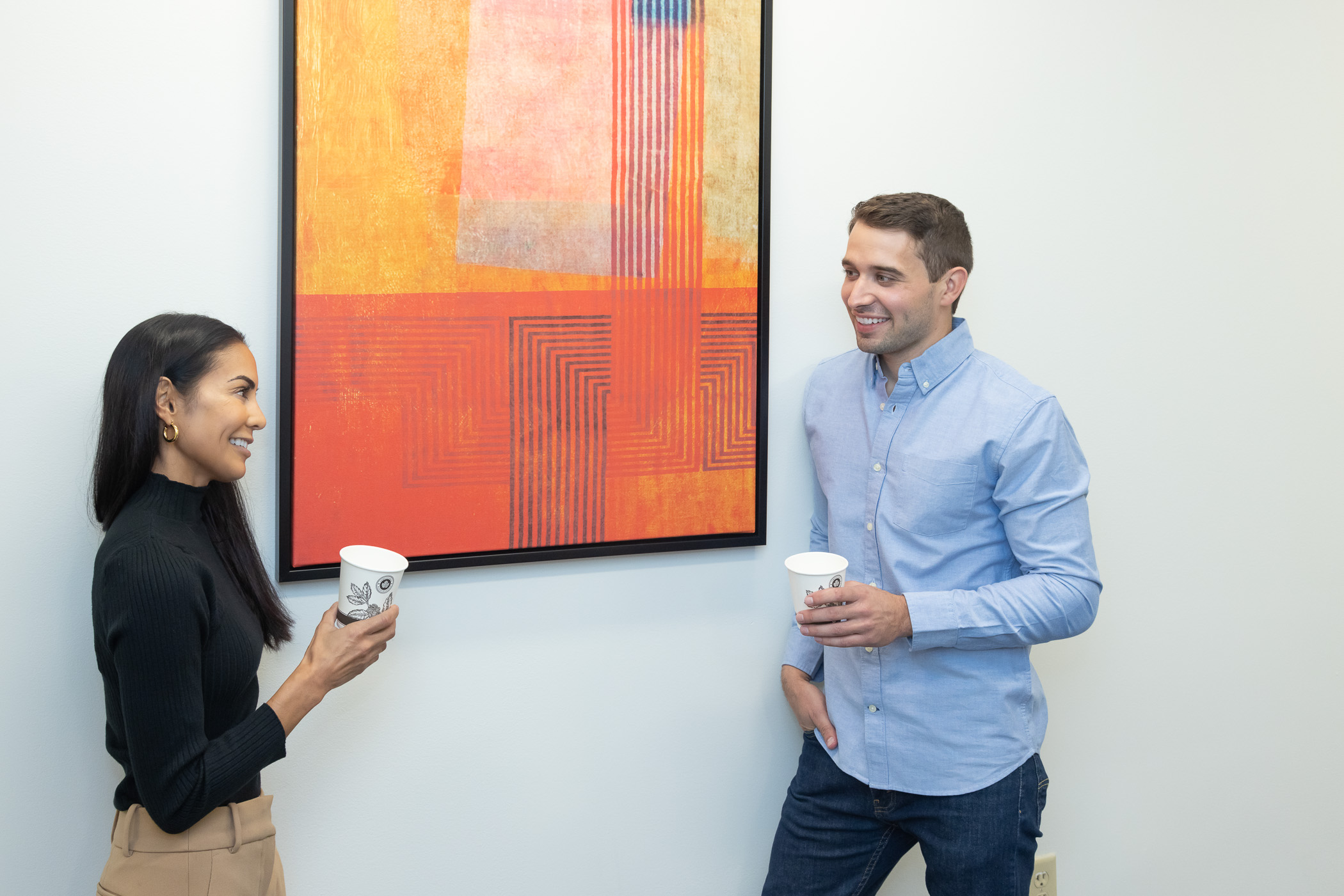 Members chatting at Workspace Braintree