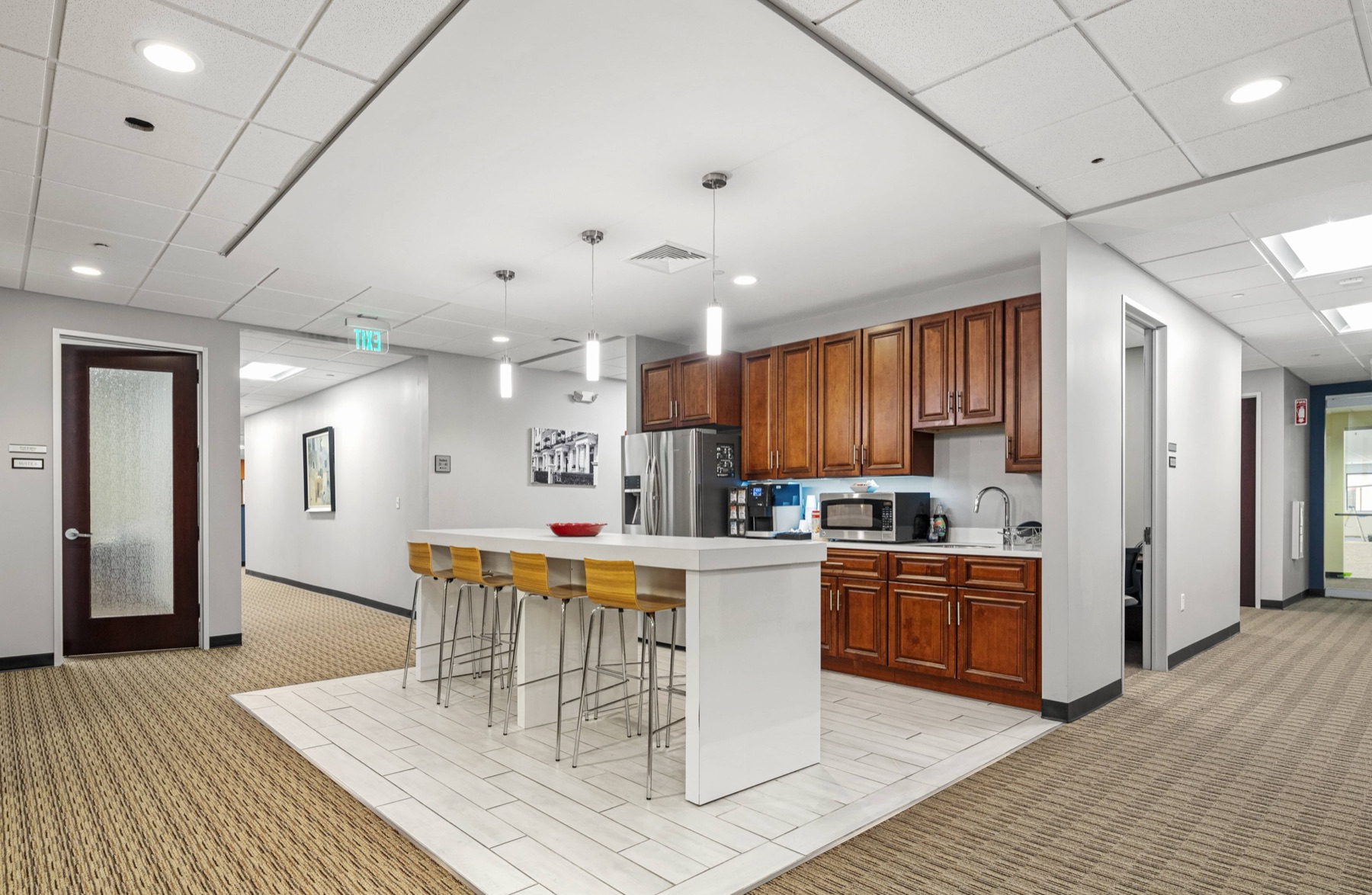 The kitchen and coffee bar at Workspace Canton