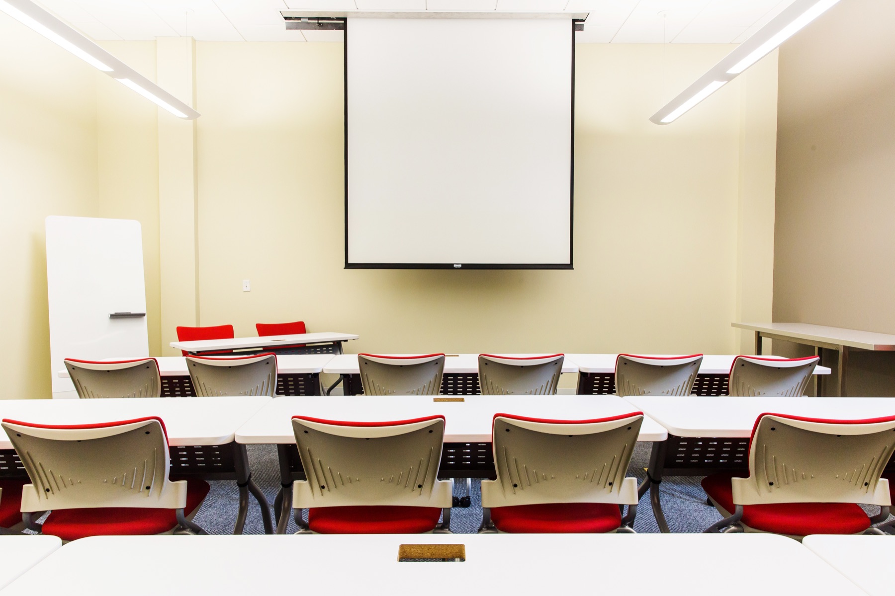 The Cohasset training room with classroom seating and a projection screen