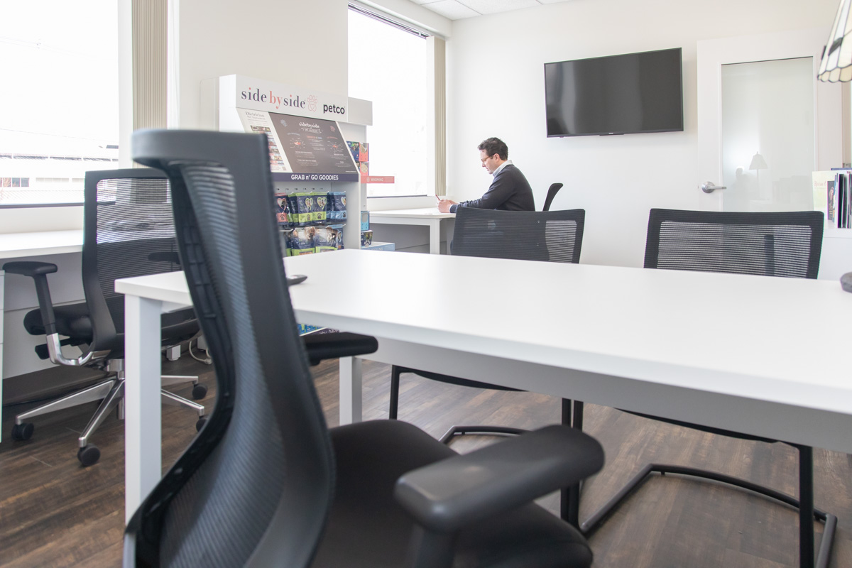 A member working in his office at Workspace Hingham